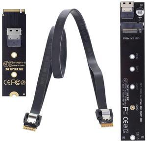 chenyang CY M.2 NVME NGFF M-Key SSD Male to Female Extension Cable 40cm with SFF-8654 Connector Adapter for Mainboard SSD 2280/22110