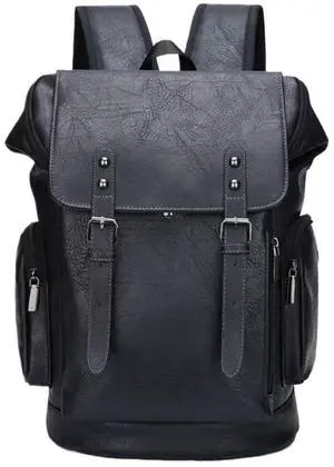 CYLYWJD PU leather casual backpack 15.6 inches travel college work backpack business laptop backpack multi-pocket schoolbag (black3,Backpack) CYLYWJD PU leather casual backpack 15.6 inches travel college work backpack business laptop backpack multi-pocket schoolbag (black3,Backpack)