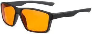 Cyxus Orange Blue Light Blocking Glasses for Men Women Gaming Glasses Reduce Eye Strain Sleep Better(8303O02 Orange Lens Black Frame)