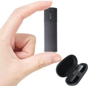 Wireless Bluetooth Mouse, Mini 3-Mode (BT4.0/5.0+2.4G) Noiseless Rechargeable Travel Mice with Mouse Case, 3 Buttons 1200 DPI Ultra Lightweight Portable Wireless Mice for Desktop Laptops PCBlack