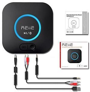Audio Bluetooth Receiver,HiFi Wireless Audio Adapter,Bluetooth 4.2 Receiver with 3D Surround AptX Low Latency for Home and Car Music Stereo Streaming (Pair 2 at Once)