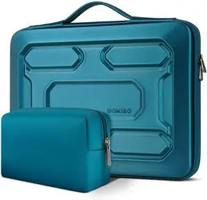 DOMISO Laptop Hard Case 14-14.4 inch Waterproof Shockproof Hard Shell Laptop Sleeve with Handle & Storage Pocket, Compatible with MacBook, HP, Dell, Teal