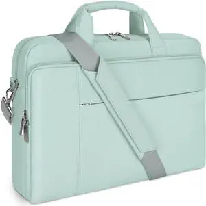 DOMISO 15.6 inch Laptop Bag Messenger Bag for Men Laptop Tote Bag for Women Business Office Work Briefcases Computer bag, Mint Green