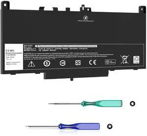 E7470 J60J5 E7270 Battery Compatible with Dell Latitude E7470 E7270 7470 7270 Laptop Battery,Type 0MC34Y MC34Y R1V85 242WD GG4FM WYWJ2 1W2Y2 451-BBSX 451-BBSY 451-BBSU P26S001 P61G001 PDNM2 7.6V 55Wh