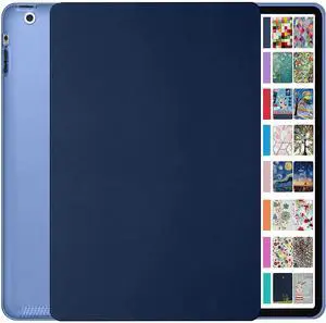 DuraSafe Cases for iPad 9.7 inch Old Model 2 3 4 Gen Case A1458 MD513LL/A A1416 MC705LL/A MD328LL/A MD333LL/A MD336LL/A A1395 MC769LL/A MC954LL/A MC960LL/A MC979LL/A A1459 MD514LL/A - Navy Blue