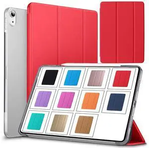 DuraSafe Cases for iPad Air 4th, Air 5th, Air 6th, Air 11 Model Smart Slim Lightweight Protective Cover with Auto Wake/Sleep Function-Red