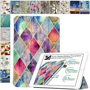 DuraSafe Cases for iPad Air 4th 5th 6th 2020 2022 2024 10.9" 11" Printed A2588 A2589 A2591 MM9E3LL/A A2316 MME23LL/A MM9C3LL/A MM9F3LL/A MYFQ2LL/A MYFM2LL/A MYFR2LL/A MM9N3LL/A - Diamond Grid