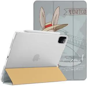 DuraSafe Cases for iPad Pro 11 inch 4th 3rd 2nd Gen PC Case A2759 MNXE3LL/A MNXD3LL/A A2435 MNXG3LL/A MNXF3LL/A MNXH3LL/A A2762 A2761 MNXN3LL/A MP553LL/A A2377 MHQR3LL/A MHQT3LL/A A2228 - Bunny Hat