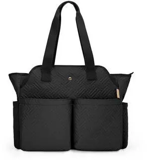 Fasrom Teacher Tote Bag for Work Women, Large Teacher Bags and Totes with Laptop Compartment to Organize Teaching Supplies and More, Black (Empty Bag Only)
