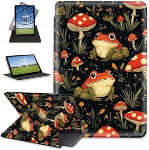 FQSXFIFN for Samsung Galaxy Tab A9 Plus Case10.9-inch Rotating, Auto Wake Sleep for Samsung A 9 Plus Tablet Case, Case for Galaxy Tab A9+ Leather, Tablet Cover for Woman Man Red Frog