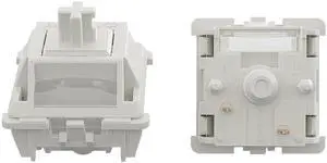 Gateron Smoothie Linear Keyboard Switch,5-pin 40gf 22mm Dual-Stage Spring Pre-lubed Full POM Key Switches for Mechanical Gaming Keyboard(Smoothie White 90pcs)