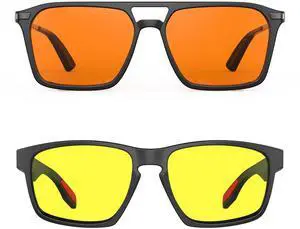 Goiteia Blue Light Gaming Glasses for Esports Player, Blue Light Gaming Glasses Computer Glasses for Better Sleep/Eyes Strain/Light Sensitive