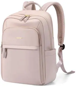 GOLF QUALITY Hiking Travel Backpack for Women Casual Business Weekender Multilayer Laptop Bag,16 Inch,Pink