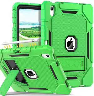 Grifobes for iPad A16 Case 11th Generation 11 inch 2025 / iPad 10th Generation Case 10.9 inch 2022, Heavy Duty Military Grade Shockproof Cover with Pencil Holder for i Pad 11/10 Gen (Green)