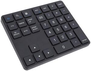 Bluetooth Number Pad, 2.4G Numeric Keypad Numpad, 35 Keys, Rechargeable Financial Accounting Numeric Pad for Laptop Desktop PC (Black)