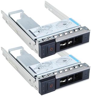 3.5" Hard Drive Tray Caddy with 2.5" Drive Adapter Compatible with Dell PowerEdge Servers R540 R640 R740 R6415 R7415 R7425 R550 T550 R650 R750 R7515 R7525 T560 R660 R760 R6625 R7615 R7625, 2 Pack
