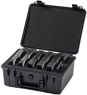 Hard Drive Case for 3.5" HDD & 2.5" SSD - 5-Bay Shockproof PP Storage Box with Pre-Cut Foam, IP54 Splash Resistance & Anti-Static Protection (Compact & Lightweight)