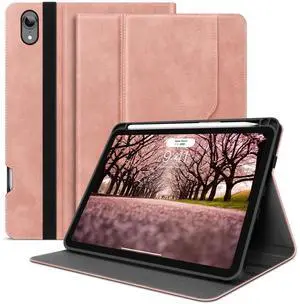 H HOLIMET Case for iPad Mini 7/6 with Pencil Holder Pocket with Soft TPU Back Cover for iPad Mini 7th/6th Generation (Fits Model #'s A2567, A2568, A2569, A2993, A2995, A2996), Vegan Leather