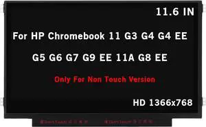 HOYRTDE 11.6" Screen Replacement for HP Chromebook 11 G3 G4 G4 EE G5 G6 G7 G9 EE 11A G8 EE Non Touch, ProBook 11 G2, Stream 11 Pro G3 Series HD 1366x768 30Pin LED LCD Display Panel