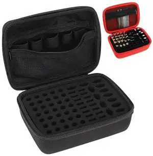 HUIZHU EVA Storage case with Sponge for Electronics and 510 carts and 510 pen Battery 510 tank case Pod case cables case and USB cable U disk (Red)