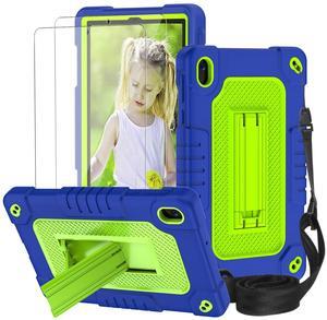 Hoibon for Onn 8 inch Tablet Case 2024 Model,Onn 8 inch Tablet Case Gen 4 Shockproof Kids Case with Screen Protector Shoulder Strap Stand for Walmart Onn 8 inch(2024 Model 100135923)(Navygreen+2Pcs)