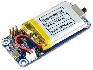UPS HAT (C) for Raspberry Pi Zero Boards, Provides 5V Uninterruptible Stable Power with Pogo Pin Connector