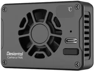 Camera Cooling Fan, Quiet Dual-Fan Cooling System for DSLR/Mirrorless Cameras, Adjustable Speed, USB-Powered, Compatible for 4K Video Recording (US-ICool-F01)