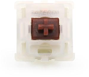 Gateron Milky Brown Switches ,KS-3 5 pin MX Switch Keyboard Dedicated Shaft Body for Mechanical Keyboards(110 Pcs)