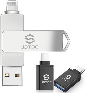 Genuine Apple MFi Certified iPhone USB Flash Drive 128GB - Real Capacity - No Fake Storage, Genuine Lightning, encrypted Auto Backup Photo Stick for iPhone iPad Photos/Videos - Avoid Fake MFi Clones!