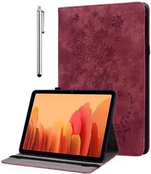 KEFBWAO Case for All-New  Fire HD 10 and 10 Plus Tablet (13th/11th Generation, 2023/2021 Release) 10.1", Multi-Angle Flip PU Leather Cover with Stylus Holder for Fire HD 10 2023 Case, Red