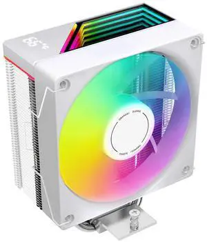 ICOLER KF420 Digital CPU Cooler, Infinite Mirror Digital Display,4 Heat Pipe Direct Touch Process, 220W TDP, Suitable for AMD AM4/AM5 & Intel LGA 1700/1200/115X(White)