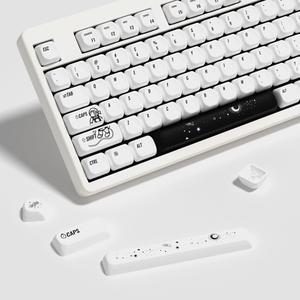 YMKPVR KBDiy Outer Space KOA Profile Keycaps 100 Percent,Dye-Sublimation PBT Cute Custom Keyboard Keycap,135 Key Cap Set for Cherry Gateron MX Switches Mechanical Keyboards