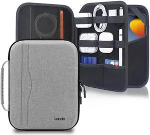 Lacdo Hard Tablet Sleeve Carrying Case for 11 inch iPad A16 / 11 inch iPad Air M3 M2 / 11 inchs iPad Pro M4 / 10.9" iPad / 10.2" iPad / 10.9" ipad Air, Samsung Galaxy Tab A9+ 11" Protective Bag, Gray