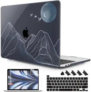 Lepeoac for MacBook Pro 16 inch Case 2019 2020 Release Model A2141, Plastic Hard Shell Cover with Keyboard Cover for MacBook Pro 16 inch with Touch Bar & Touch ID - Abstract Mountain