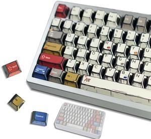 Retro Anime PBT Keycaps-Cherry Key caps, Manga Japanese Theme Keycaps 60 65 75 100 Percent, 5 Side Dye Sublimation 141 Keys Set for Cherry Gateron MX Switches Keyboards