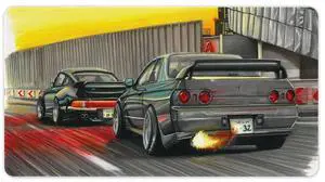 JDM Japanese Car Art Skyline GTR R32 Mouse Pad for Home Office Gaming 40X75cm