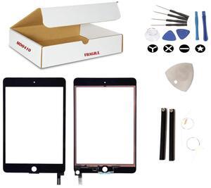 MD0410 Screen Repair Kit Compatible with Ipad Mini 4 A1538 A1550 - Digitizer Glass Lens Touch Screen Replacement (Black)