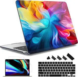 May Chen for M4 MacBook Air 13.6 Inch Case 2025 2024 2023 2022 Release Models: A3240 A3113 M3 A2681 M2, Plastic Hard Shell Case for MacBook Air 13.6" with Retina Display Fits Touch ID, Wirls