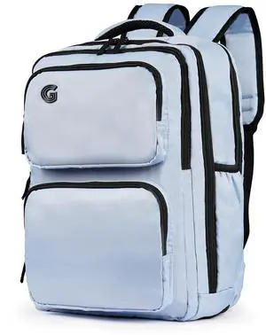 MEANKAY Travel Laptop Backpack, 17 inch Carry on Backpack Flight Approved. Full Closure Design and Separate Shoe Area. 8 Pockets Large Capacity. Sky-Blue