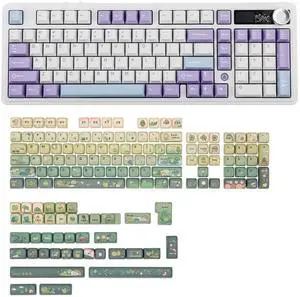 MechLands AJAZZ AK980 98% Mechanical Keyboard with KiiBoom X Cosydiaries Rainy Froggy Day Keycap Set