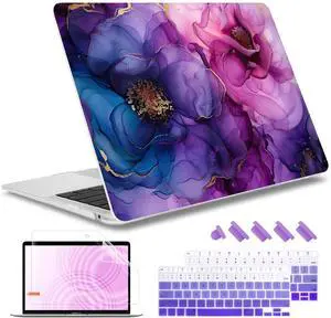 May Chen Compatible with MacBook Air 13 inch Case 2022 2021, 2020-2018 Release Model: M1 A2337 A2179 A1932, Plastic Hard Shell Case Cover for Mabook Air 13 inch with Retina Dispaly, Painting Floral
