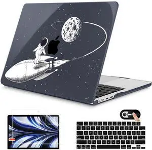 Mektron for 2025 M4 MacBook Air 13.6 Inch A3240 Case Fits 2023 A2681 M2 2024 A3113 M3 Chip with Liquid Retina Display Touch ID, Printed Plastic Hard Shell Cover for MacBook Air 13.6", Astronaut