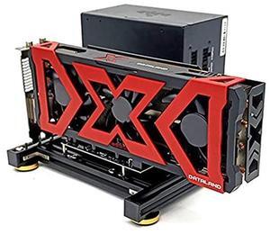 MerainMe Video Card Holder Bracket Support ATX Power Supply EXP GDC Graphics Dock PCI-E Extension Riser Cable DIY Aluminum Computer Graphics Card Holder Black