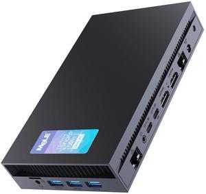 MeLE Mini PC Overclock X5 Core i5-12450H (8C/12T,up to 4.4GHz), Ultra-Slim Computer 16GB RAM 512GB M.2 2280 PCle 4.0x4 SSD,4K Quad Screen Display/WiFi/BT5.2/USB3.2/Dual LAN