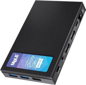 MeLE Mini PC Quieter 4C - 12th Gen N100, Fanless PC, 32GB Memory, 512GB Storage,with Windows 11 Pro, 2.4/5G Wi-Fi, Full-Functional USB-C, 4K Triple Display Desktop