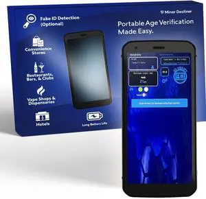 Mobile ID and Passport Scanner for Bars & Clubs - Easy to Use ID Checker for Your Business That Detects Expired IDs & Underage Customers - Works in All 50 States - Includes Optional Fake ID Detection