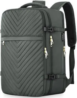MOMUVO Carry On Backpack for Women,Flight Approved Large Travel Laptop Backpack Water Resistant Luggage Travel Bag for School Weekender Business,Olive Green