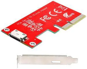 NFHK PCI-E 3.0 Express 4.0 x4 to Oculink External SFF-8612 SFF-8611 Host Adapter for PCIe SSD with Bracket NFHK PCI-E 3.0 Express 4.0 x4 to Oculink External SFF-8612 SFF-8611 Host Adapter for PCIe SSD with Bracket