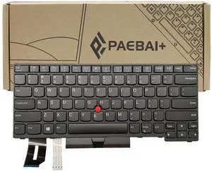 PAEBAI+ Replacement Laptop Keyboard for Lenovo ThinkPad T14 Gen1 T14 Gen2 P14S Gen1 P14s Gen2, Compatible SN20V43688 5N20V43760, with Pointer No Backlight US Layout