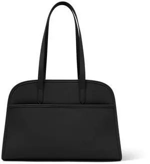 Work Tote Bags for Women 15.6 Inch - Laptop Tote Bag with Zip Compartments - Briefcase for Women Professional for Computer - Large PU Leather Office Purse - Black